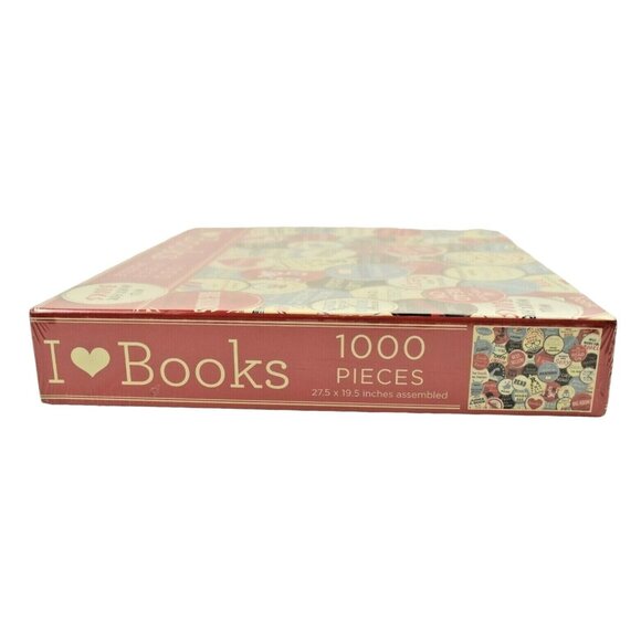 Gibbs Smith I Love Books 1000 Piece 27.5 x 19.5 Jigsaw Puzzle Sealed - Picture 5 of 6